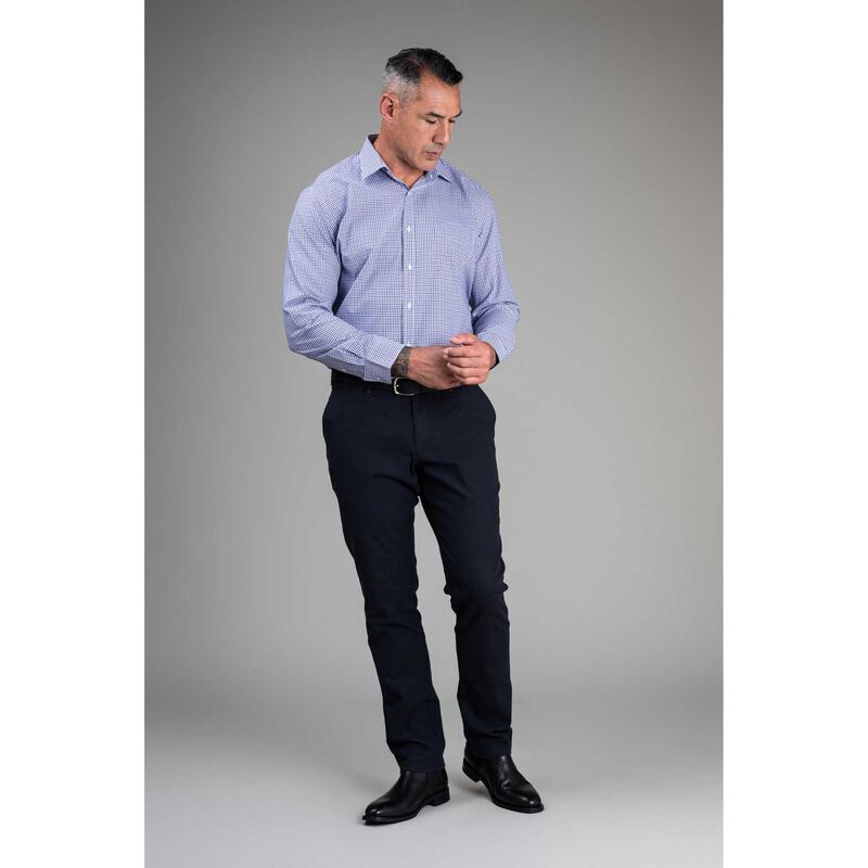 Rembrandt Sinatra Purple & Navy Check Shirt image number 3